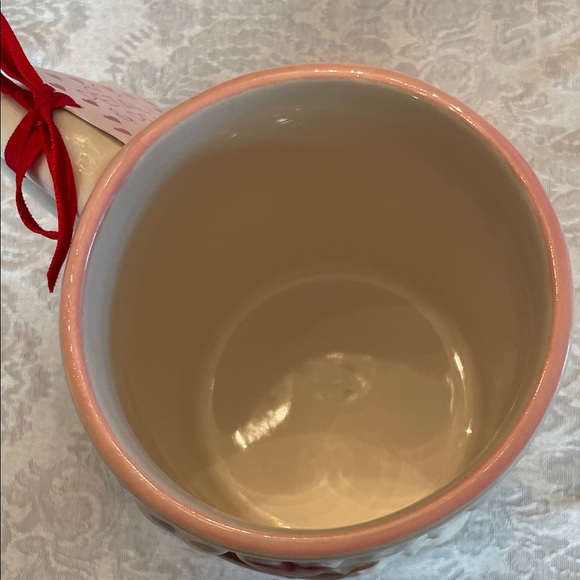 Heart Balloon dachshund hand painted Mug - White and Pink - Picture 3 of 9